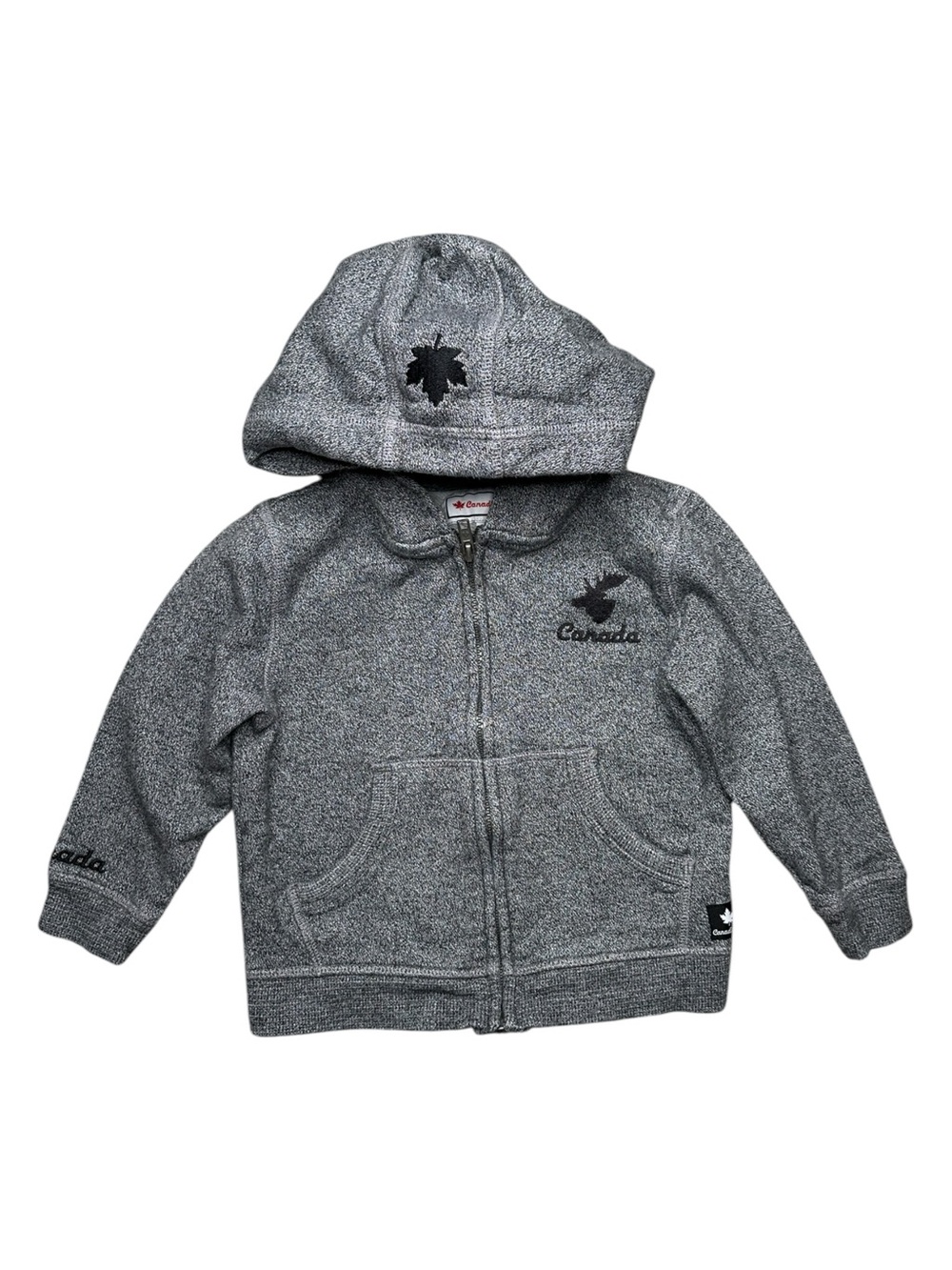 Canadiana Toddler Grey Full Zip Hoodie Size 4T